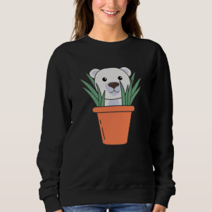Moletom Plantas Ursos Polares Urso Flor Urso Pote Urso Pol