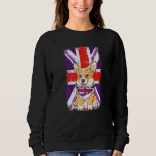 Moletom Platinum Jubilee 2022 Corgi Puppy & Union Jack For
