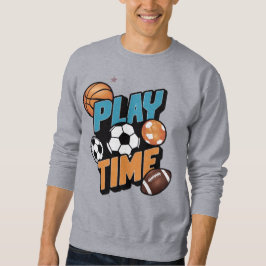 Moletom Play Time Sports Balls Graphic Hoodie couples dad