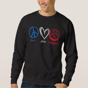 Moletom Players de vôlei Peace Love Heart Lovely Ball Sp