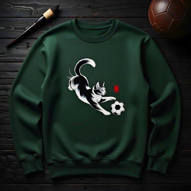 Moletom Playful Cat Soccer Sweatshirt for Men (Criador carregado)