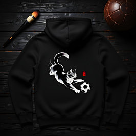 Moletom Playful Soccer Cat Hoodie - Sporty Cat Lover Gift