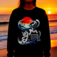 Playful Soccer Cat Women's - For Cat Lovers