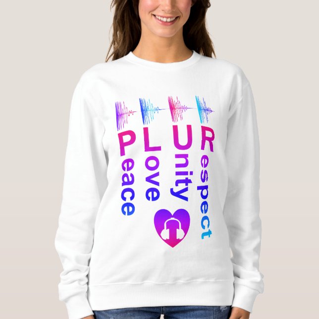 Moletom PLUR (Paz Amor Unidade Respeito) (Frente)