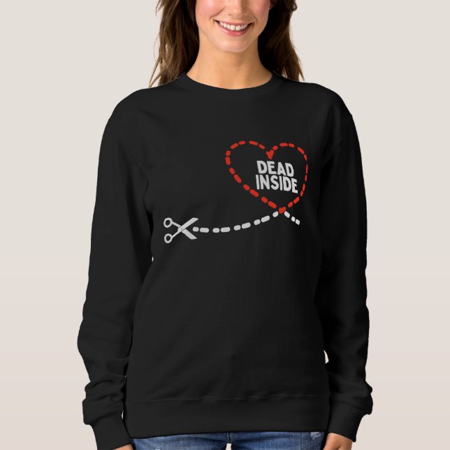 Moletom Pocket Dead Inside Heart  Anti Valentines Day Sing (Frente)