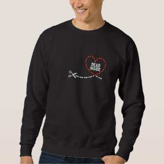 Moletom Pocket Dead Inside Heart Anti Valentines Day Singl