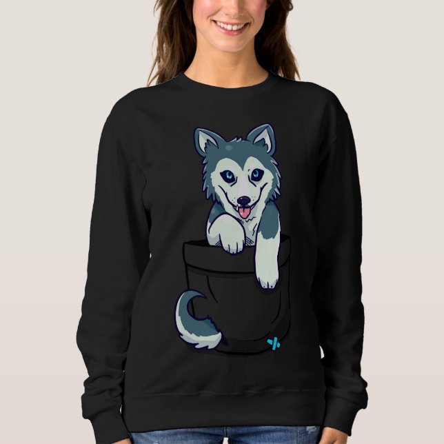 Moletom Pocket Siberian Husky (Frente)