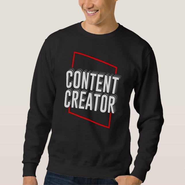 Moletom Podcast do blogueiro do Content Creator (Criador d (Frente)