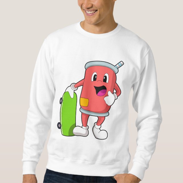 Moletom Pode como skater com skate (Frente)