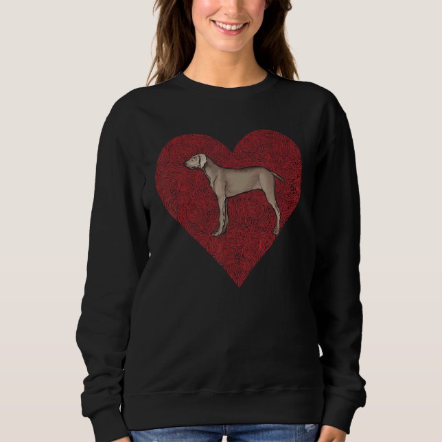Moletom Pointer Dia dos Namorados Cachorro Amor Impressão  (Frente)