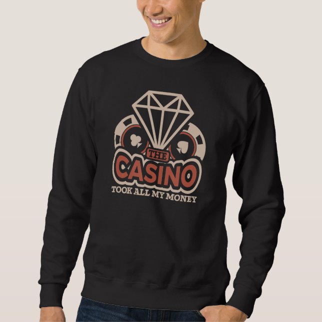 Moletom Poker Casino Poker Player Gambling Roulette Playin (Frente)