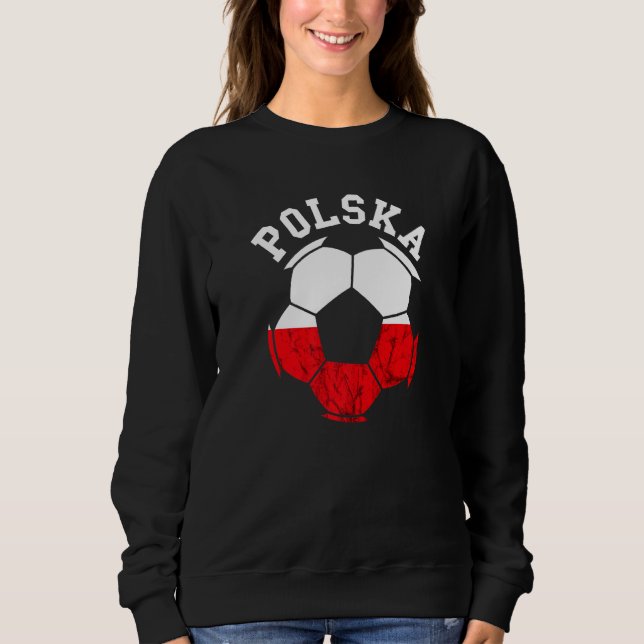 Moletom Poland Ball Polish Soccer Team Poland Flag Polish  (Frente)