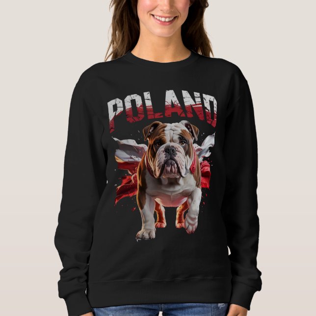 Moletom Poland Bulldogs Proud Dog Lovers Apparel for Fans (Frente)