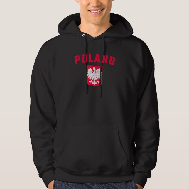Moletom POLAND with Polish Flag Men Women Kids 2022 Footba (Frente)