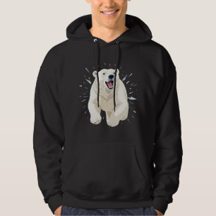 Moletom Polar Bear Feliz Brincadeira Brincadeira Jumping A