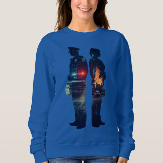 Moletom Police Officer and Nurse Couple Silhouette