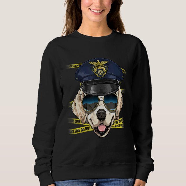 Moletom Police Officer Golden Retriever Cop Crime Scene K9 (Frente)