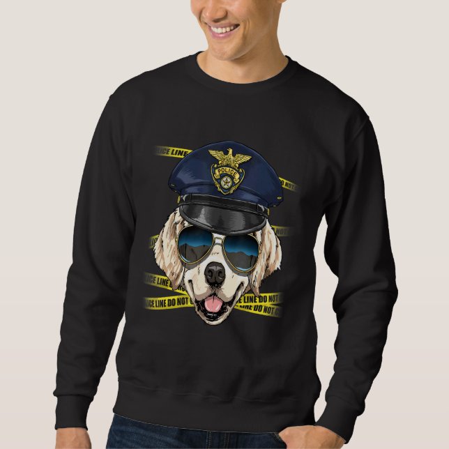 Moletom Police Officer Golden Retriever Cop Crime Scene K9 (Frente)