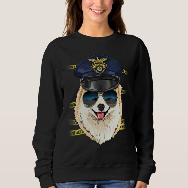 Moletom Police Officer Pomeranian Cop Crime Scene K9 Pom D (Frente)
