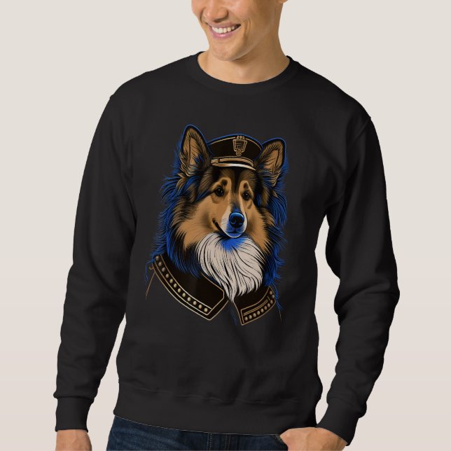 Moletom Police Officer Shetland Sheepdog Cop dog on Police (Frente)