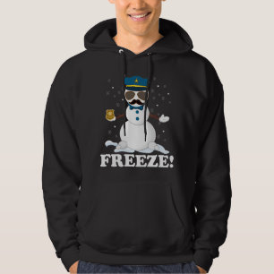 Moletom Policial Bonito Snowman Congelou Par de Natal Engr