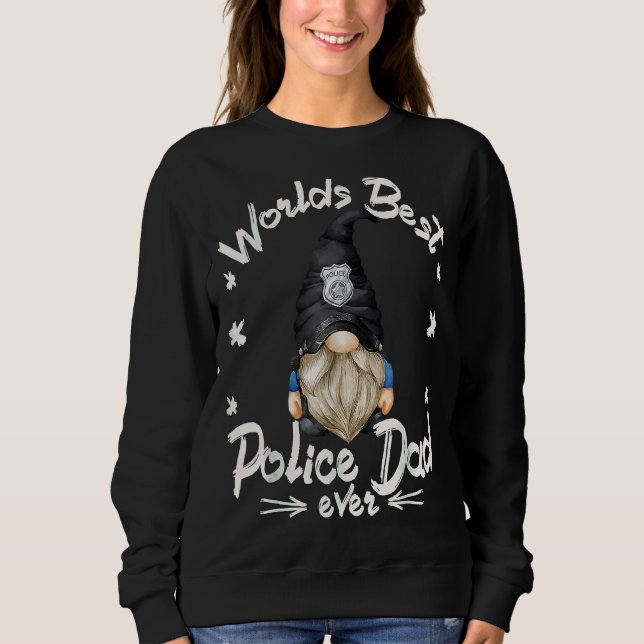 Moletom Policial Gnome Avô Para Homens Melhor P (Frente)