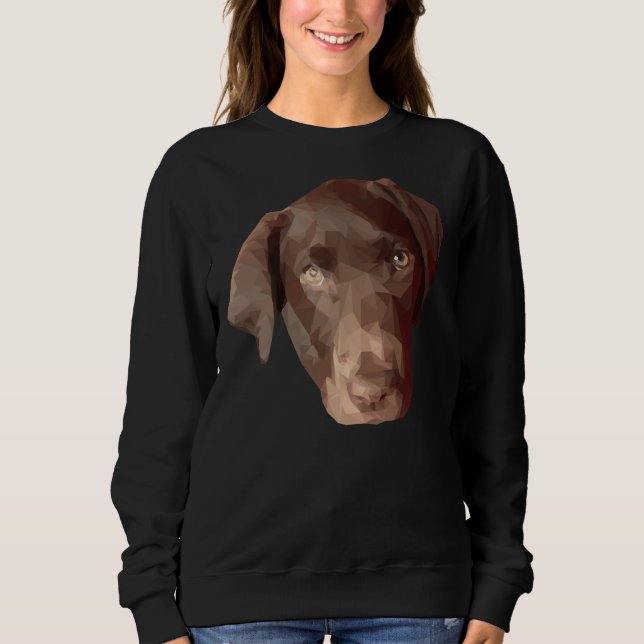 Moletom Poligão de Cão de Chocolate Lab (Frente)