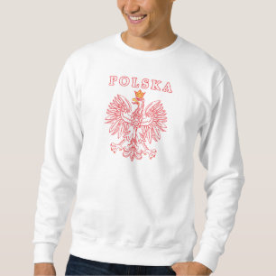 Moletom Polska Com Águia Polonesa Vermelha