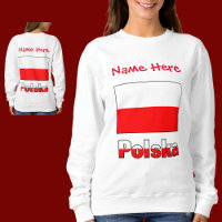 Polska e Bandeira Polonesa Camisola Feminina Perso