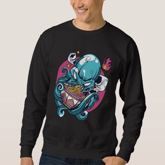 Moletom Polvo Bravo Comendo Tigela de Ramen (Frente)