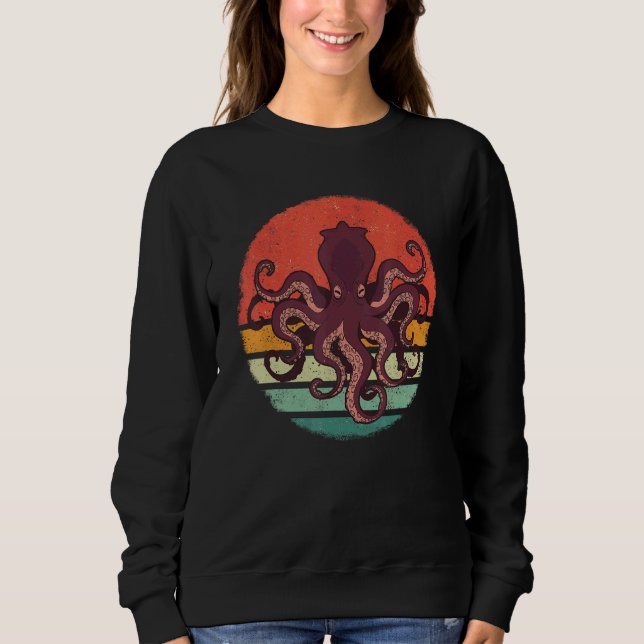 Moletom Polvo Kraken Choco do Sol Retro (Frente)