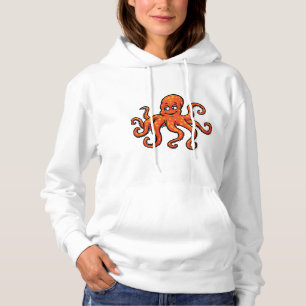 Moletom Polvo Laranja Desenho Animado Oceano Criatura Mari