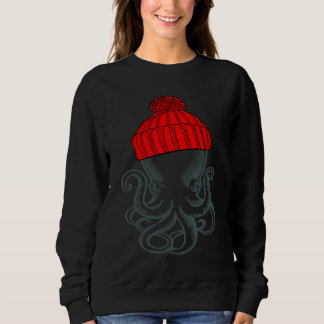 Moletom Polvo Usando um Chapéu de Meia de Gorro Gráfico
