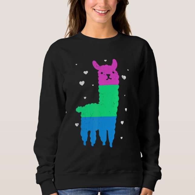 Moletom Polyamoria Flag Llama Orgulho gay Lgbtq (Frente)