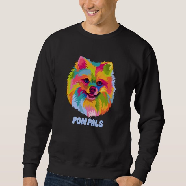 Moletom Pom Pals Pomeranian Humor Pom Pom Dog Mom Dog Dad (Frente)