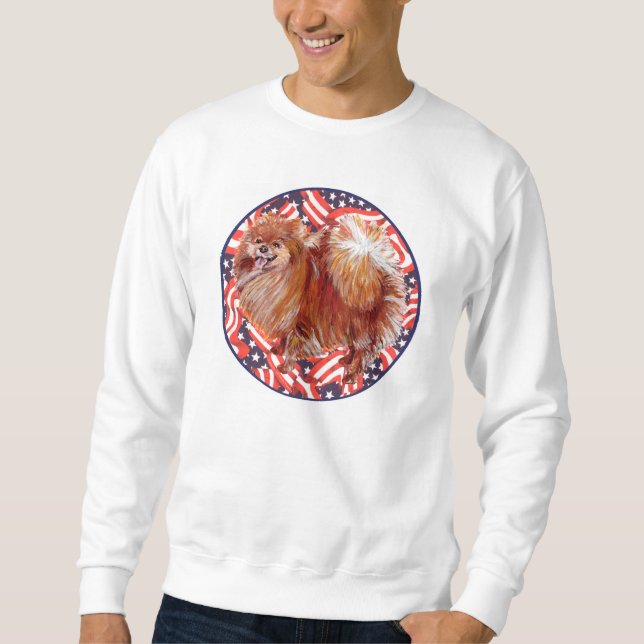 Moletom Pomerânia Vermelho Branco & Azul (Frente)