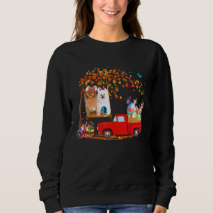 Moletom Pomerânia Vestindo Caminhão Vermelho Coelho Orelo 