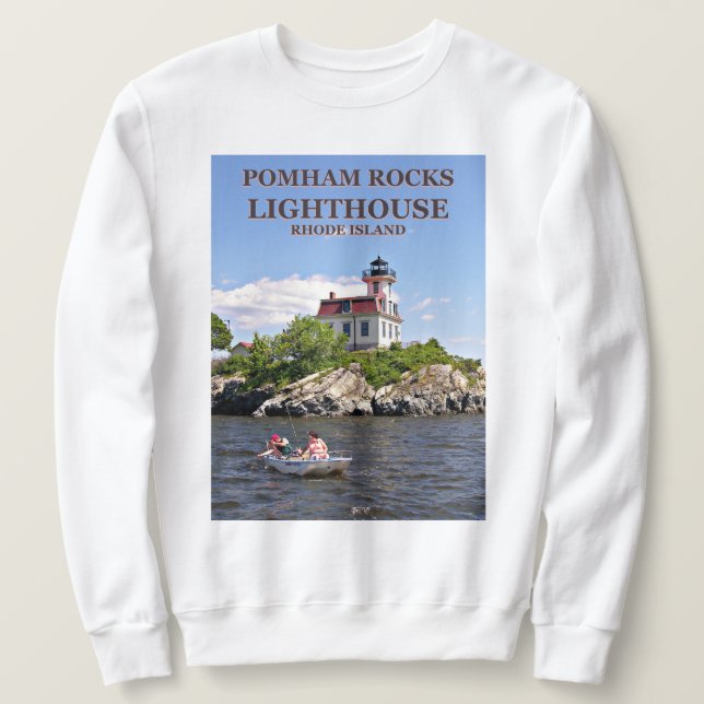Moletom Pomham Rocks Lighthouse, Rhode Island Sweatshirt (Frente do Design)