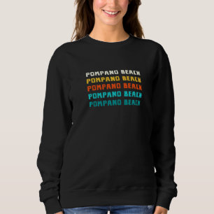 Moletom Pompano Beach Flórida Vintage Fl Coleção Retro