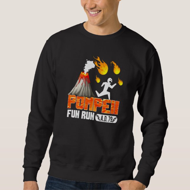 Moletom Pompeii Fun Run 79 Ad Volcano Running Tee (Frente)