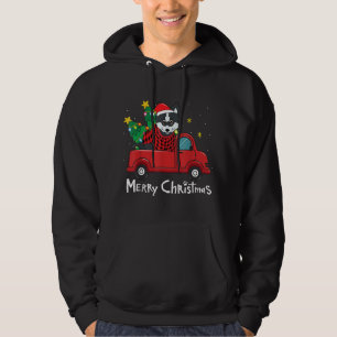Moletom Pomsky Christmas Truck Tree Mãe Pai Cachorro Xmas 