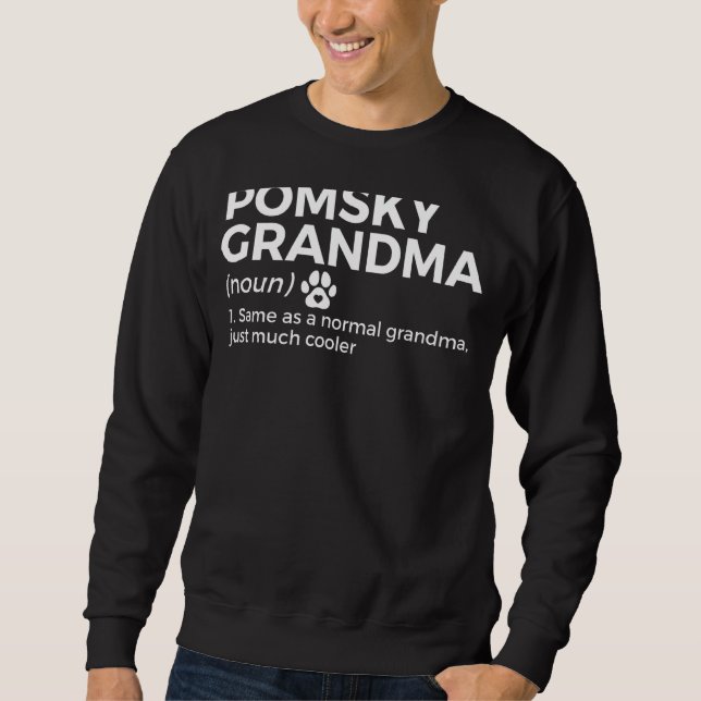 Moletom Pomsky Grandma Definition Funny Pomsky Proprietári (Frente)