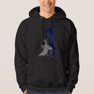 Moletom Pônei branco azul do cavalo de Pegacorn do dragã