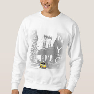 Moletom Ponte de Brooklyn amarela do táxi de Nyc da Nova