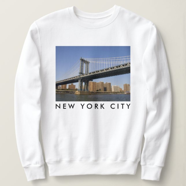 Moletom Ponte de Manhattan o rio East | Cidade de Nova Yor (Frente do Design)