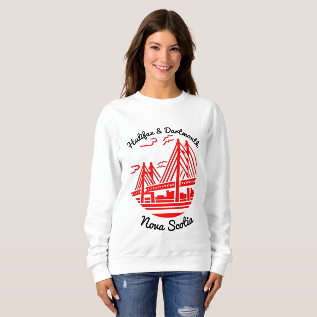 Moletom Ponte Halifax e Dartmouth Nova Scotia (Frente Completa)