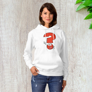 Moletom Ponto de interrogação vermelho Womens Hoodie