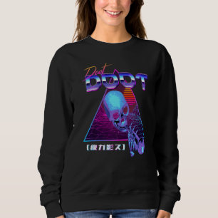 Moletom Ponto Ponto Ponto Skeltal Synthwave Retro Meme Str