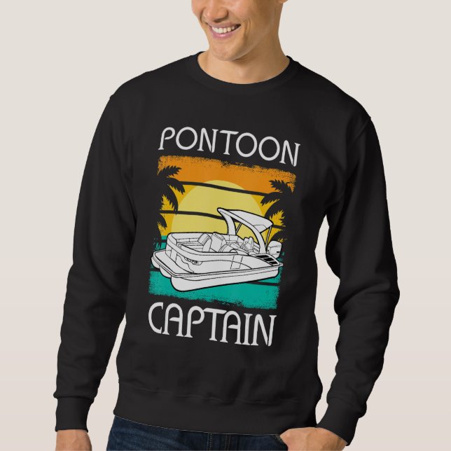 Moletom Pontoon Boat Captain Motorboating Pontooning Boati (Frente)