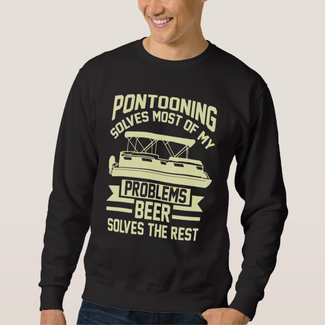 Moletom Pontooning Beer resolve meus problemas Pontooning (Frente)